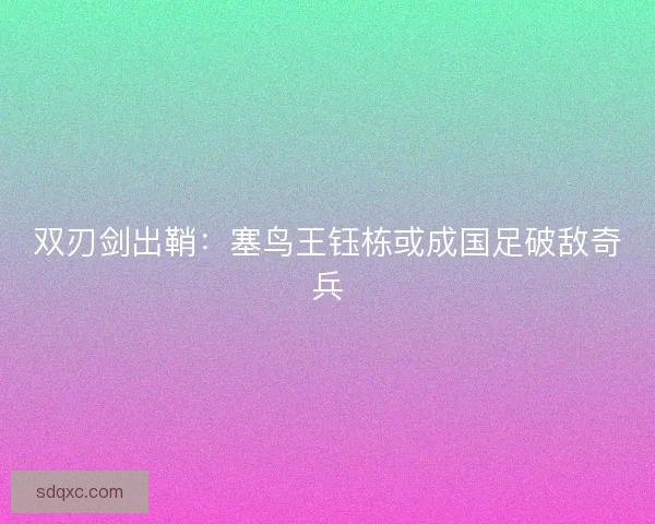 双刃剑出鞘：塞鸟王钰栋或成国足破敌奇兵